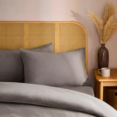 Dunelm 100% Organic Brushed Cotton Standard Pillowcase Pair