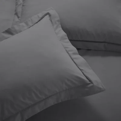 Dunelm Dorma Egyptian Cotton 400 Thread Count Percale Oxford Pillowcase Dark Grey