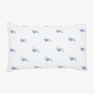 Dunelm Joules Coastal Chalk Sausage Dog 100% Cotton Housewife Pillowcase Pair MultiColoured