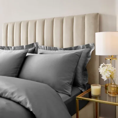 Dunelm Soft & Silky Standard Pillowcase Pair Dove (Grey)