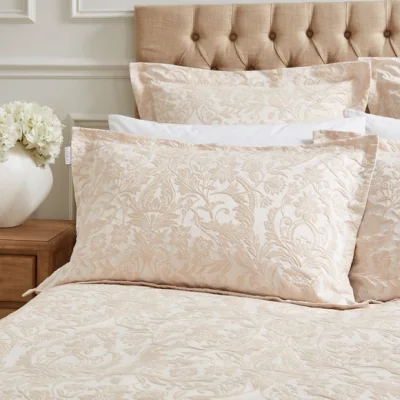 Dunelm Dorma Winchester Champagne Oxford Pillowcase Pair Beige