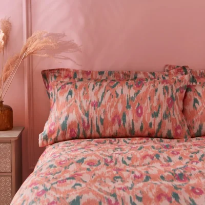 Dunelm Jewel Medallion Oxford Pillowcase Orange
