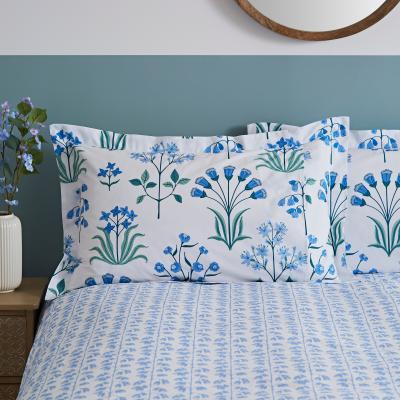 Dunelm Florentina Blue Oxford Pillowcase Blue