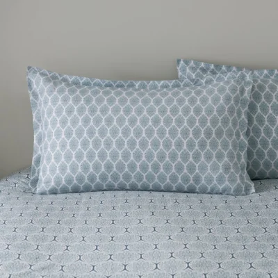 Dunelm Tove Woodblock 100% Cotton Oxford Pillowcase