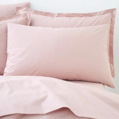 Dunelm Organic Cotton Standard Pillowcase Pair Blush