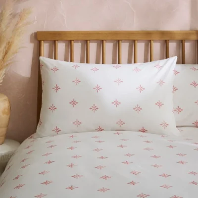 Dunelm Zarah Motif 100% Cotton Standard Pillowcase Pair