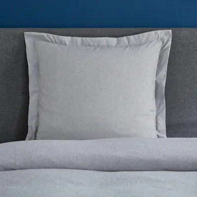 Dunelm Fogarty Soft Touch Grey Marl Continental Square Pillowcase Grey Marl