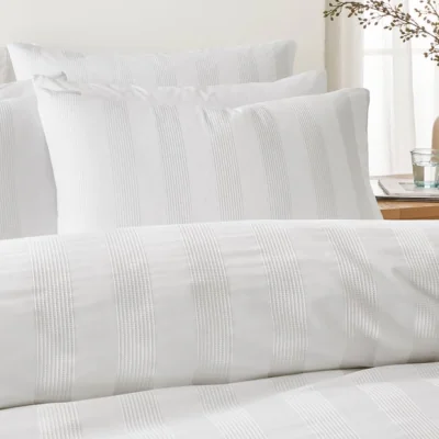 Dunelm Dixon Waffle 100% Cotton Standard Pillowcase Pair