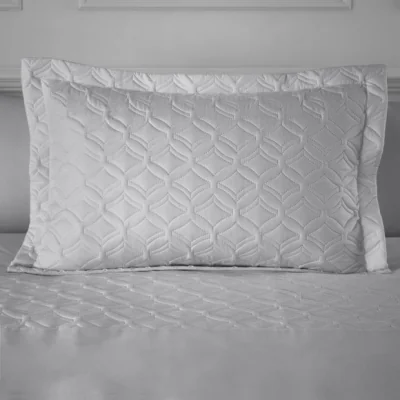 Dunelm Skyler Silver Oxford Pillowcase Silver