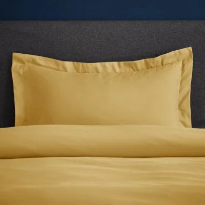 Dunelm Fogarty Soft Touch Oxford Pillowcase Ochre