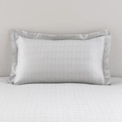 Dunelm Ori Jacquard Silver Oxford Pillowcase Silver
