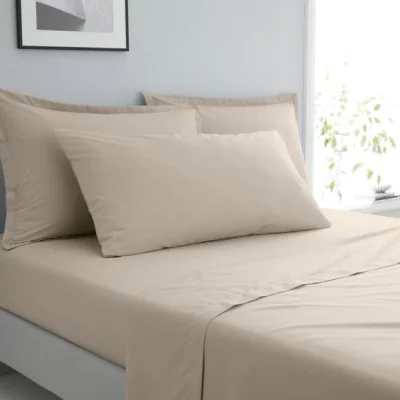 Dunelm Pure Cotton Bolster Pillowcase Cream