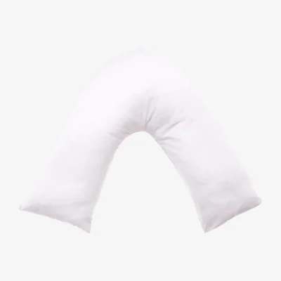 Dunelm Pure Cotton V-Shaped Pillowcase White