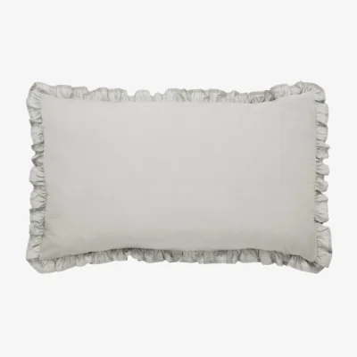 Dunelm Pure Cotton Frilled Pillowcase Silver