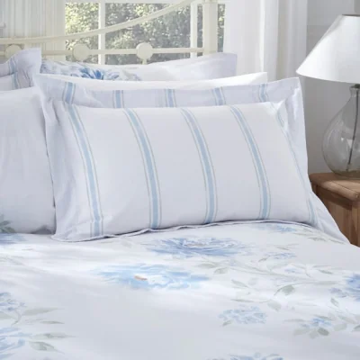 Dunelm Agnes Oxford Pillowcase Blue