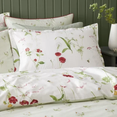 Dunelm Penella Primrose Red Oxford Pillowcase Red