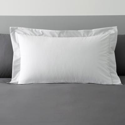 Dunelm Malvern Grey 180 Thread Count 100% Cotton Reversible Oxford Pillowcase Grey