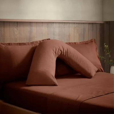 Dunelm Soft & Cosy Luxury 100% Brushed Cotton V-Shape Pillowcase
