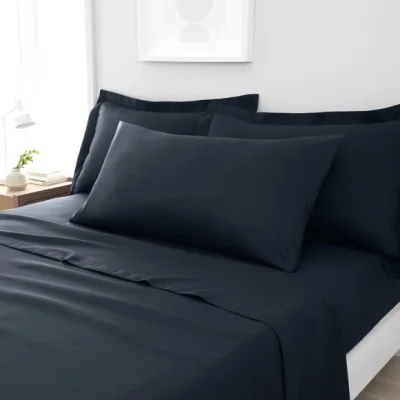 Dunelm Fogarty Soft Touch Kingsize Pillowcase Pair Navy (Blue)