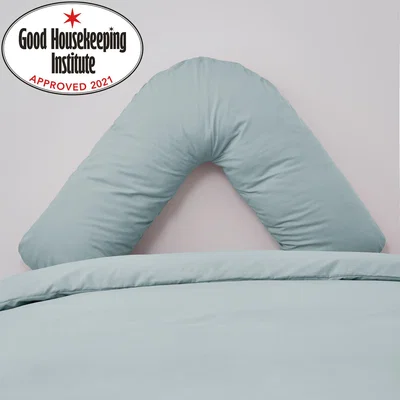 Dunelm Non Iron Willow V-Shaped Pillowcase Willow (Green)