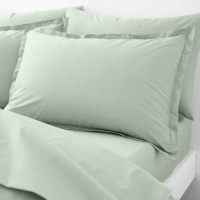 Dunelm Organic Cotton Oxford Pillowcase Sage (Green)