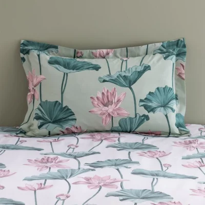 Dunelm Lilypad Blush Oxford Pillowcase Blush