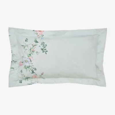 Dunelm Lilla Botanical Oxford Pillowcase Green