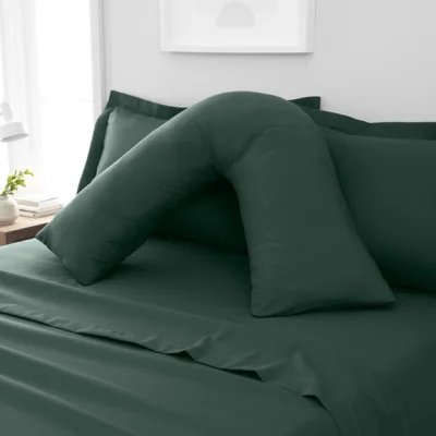 Dunelm Fogarty Soft Touch V-shape Pillowcase Forest (Green)