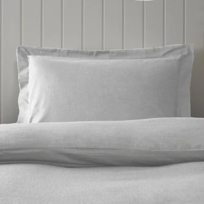 Dunelm Soft & Cosy Luxury Brushed Cotton Oxford Pillowcase Grey
