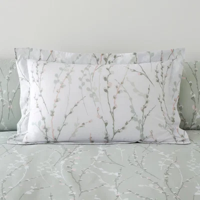 Dunelm Belle Sage Oxford Pillowcase Sage (Green)