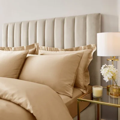 Dunelm Soft & Silky Standard Pillowcase Pair Gold