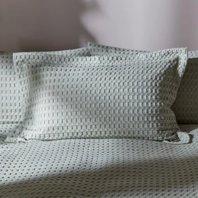 Dunelm Emerson Waffle Sage Green Oxford Pillowcase Sage (Green)