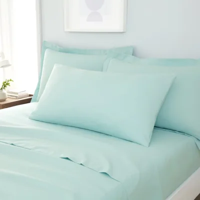 Dunelm Fogarty Soft Touch Kingsize Pillowcase Pair Duck Egg (Blue)