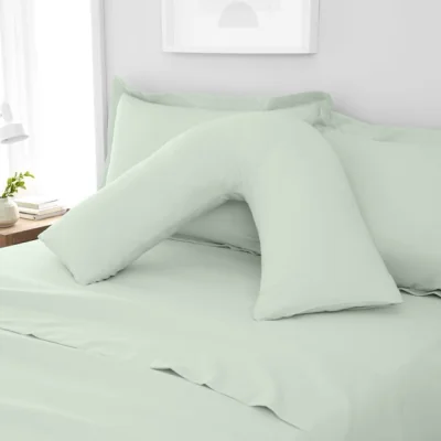 Dunelm Fogarty Soft Touch V-shape Pillowcase Eucalyptus