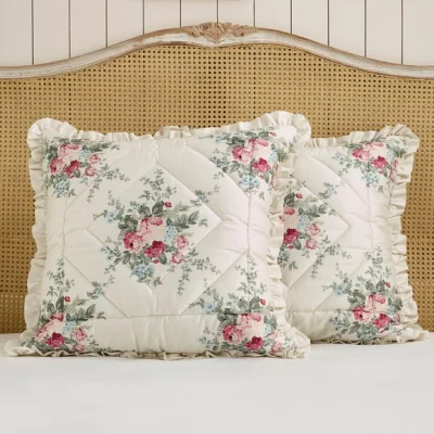 Dunelm Dorma Archive Quilted Willowmere 100% Cotton Sateen Pillow Sham