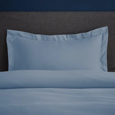 Dunelm Fogarty Soft Touch Oxford Pillowcase Ashley Blue