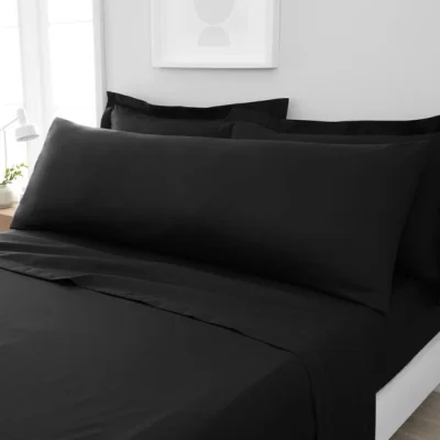 Dunelm Fogarty Soft Touch Large Body Pillowcase Black