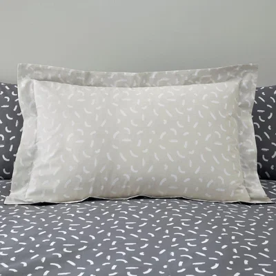 Dunelm Dash Charcoal 100% Cotton Oxford Pillowcase Charcoal (Grey)