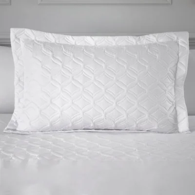 Dunelm Skyler White Oxford Pillowcase White