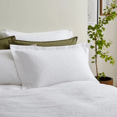 Dunelm Rye Paisley Oxford Pillowcase White