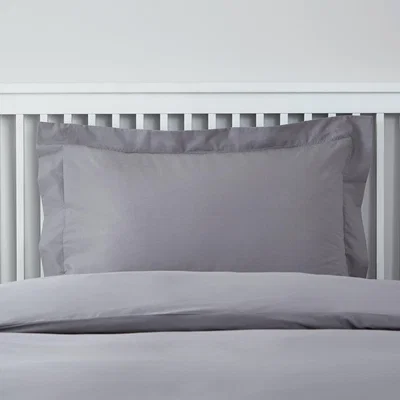 Dunelm Easycare 100% Cotton Dove Grey Oxford Pillowcase Dove (Grey)