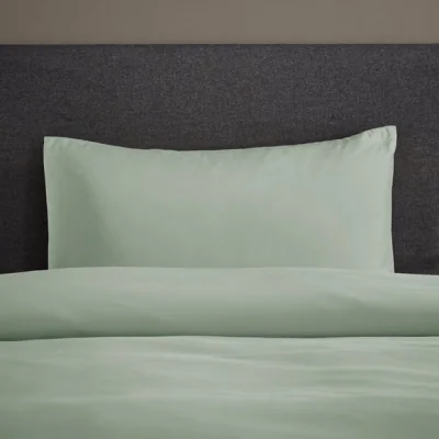 Dunelm Fogarty Soft Touch Housewife Pillowcase Pair Eucalyptus