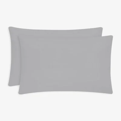 Dunelm Cotton Rich Pillowcase Pair Dove (Grey)