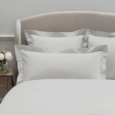 Dunelm Dorma 300 Thread Count 100% Cotton Sateen Plain Kingsize Oxford Pillowcase White