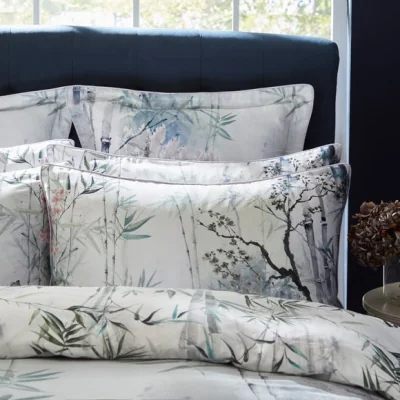 Dunelm Dorma Lagoon 300 Thread Count Standard Pillowcase Pair Mauve
