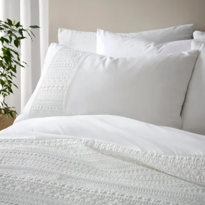 Dunelm Theo Panel Geo Standard Pillowcase Pair