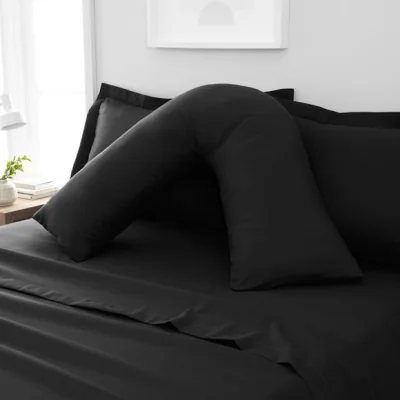 Dunelm Fogarty Soft Touch V-shape Pillowcase Black
