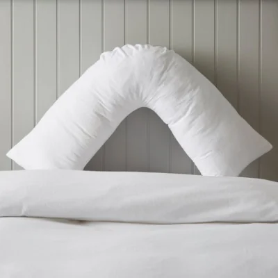 Dunelm Soft & Cosy Luxury Brushed Cotton V-Shape Pillowcase White