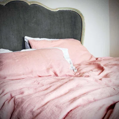 Graham & Green Set of Two Oslo Blush Linen Pillowcases