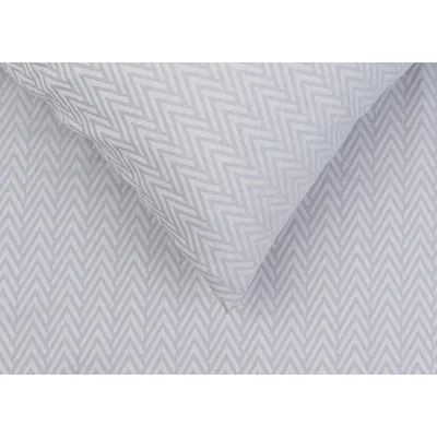 Heal's Heal's Herringbone Grey Standard Pillowcase - Heal's UK Bedroom Furniture